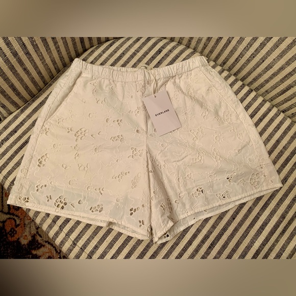 Everlane Pants - NWT Everlane Women's Ivory Eyelet Pull-on Shorts Size XS Originally $118